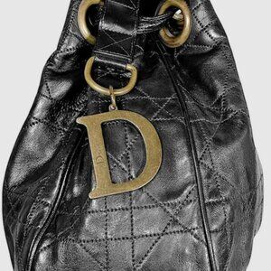 Vintage Christian Dior Cannage Drawstring Bag